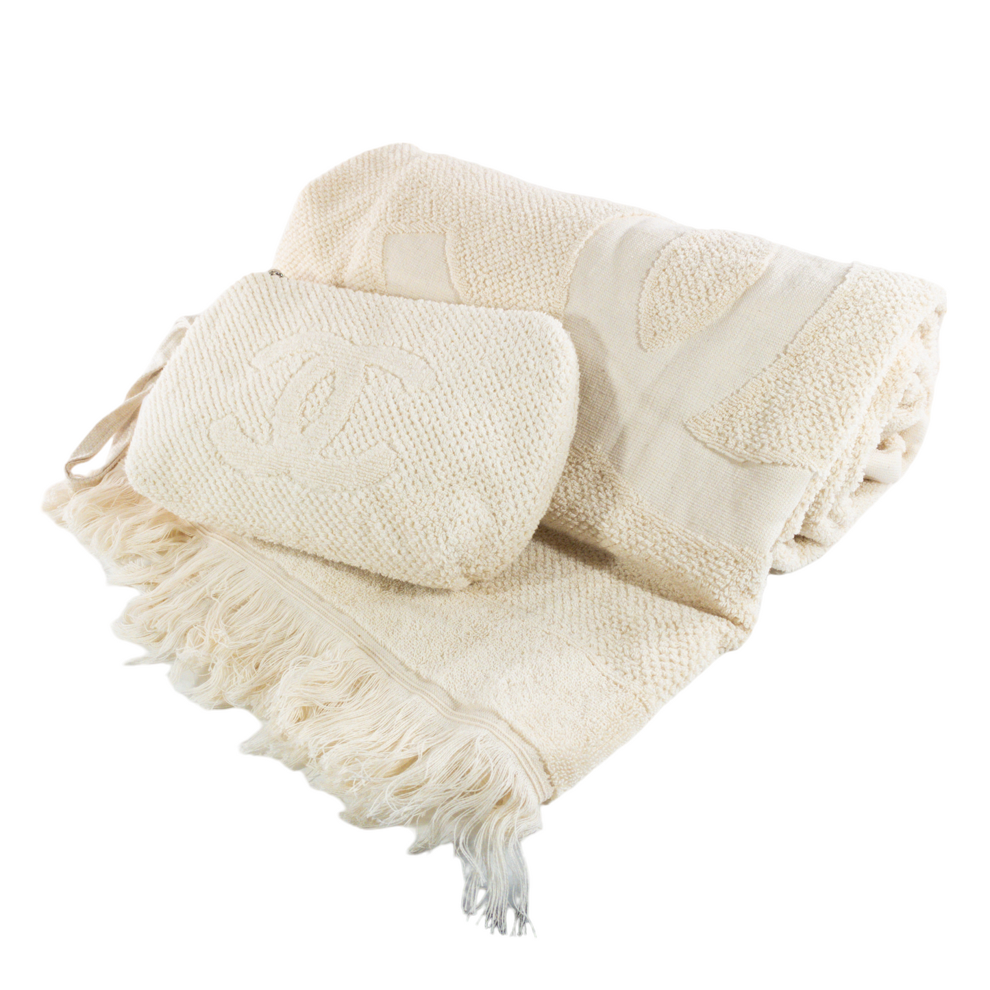 Chanel Cotton Terry Cloth Beach Duffel w Towel