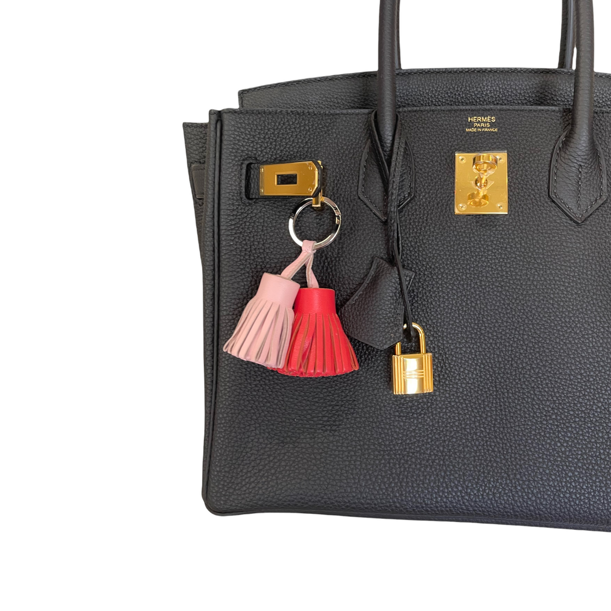 Louis-Vuitton Carmen Uno-Dos Key Ring Pink SHW