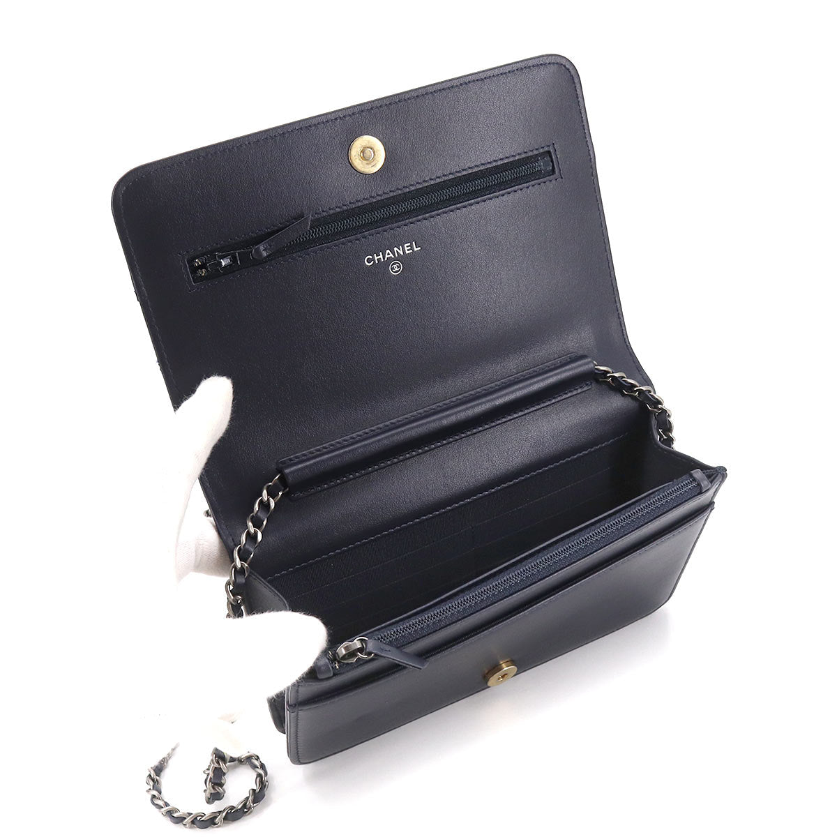 Chanel Navy Wallet On Chain Gabrielle
