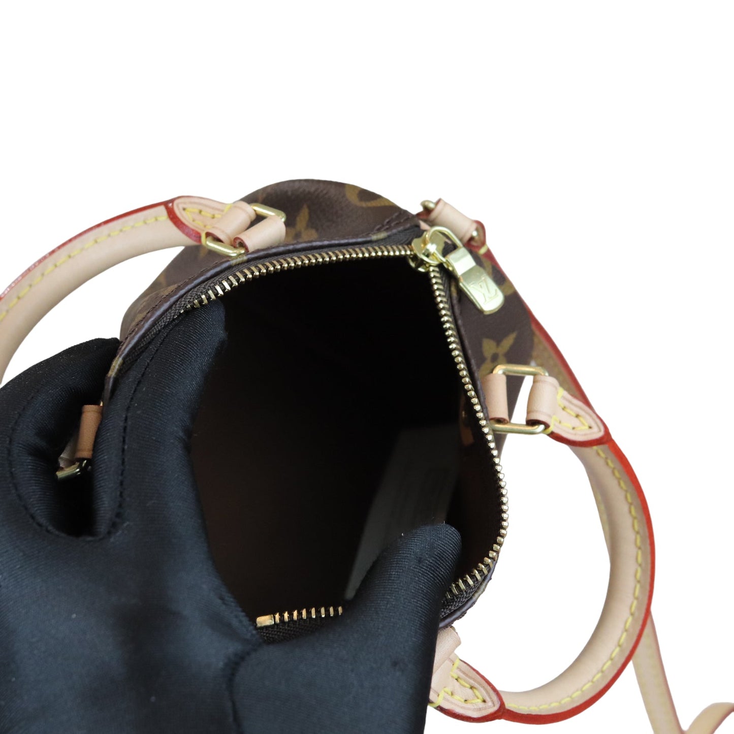 Louis-Vuitton Nano Speedy Monogram Brown GHW
