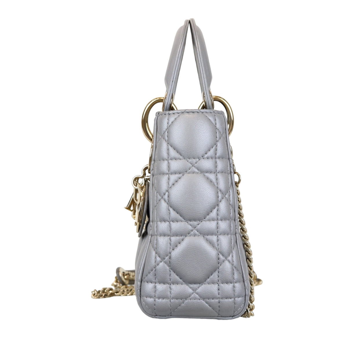 Mini Lady Dior Pearl Grey GHW