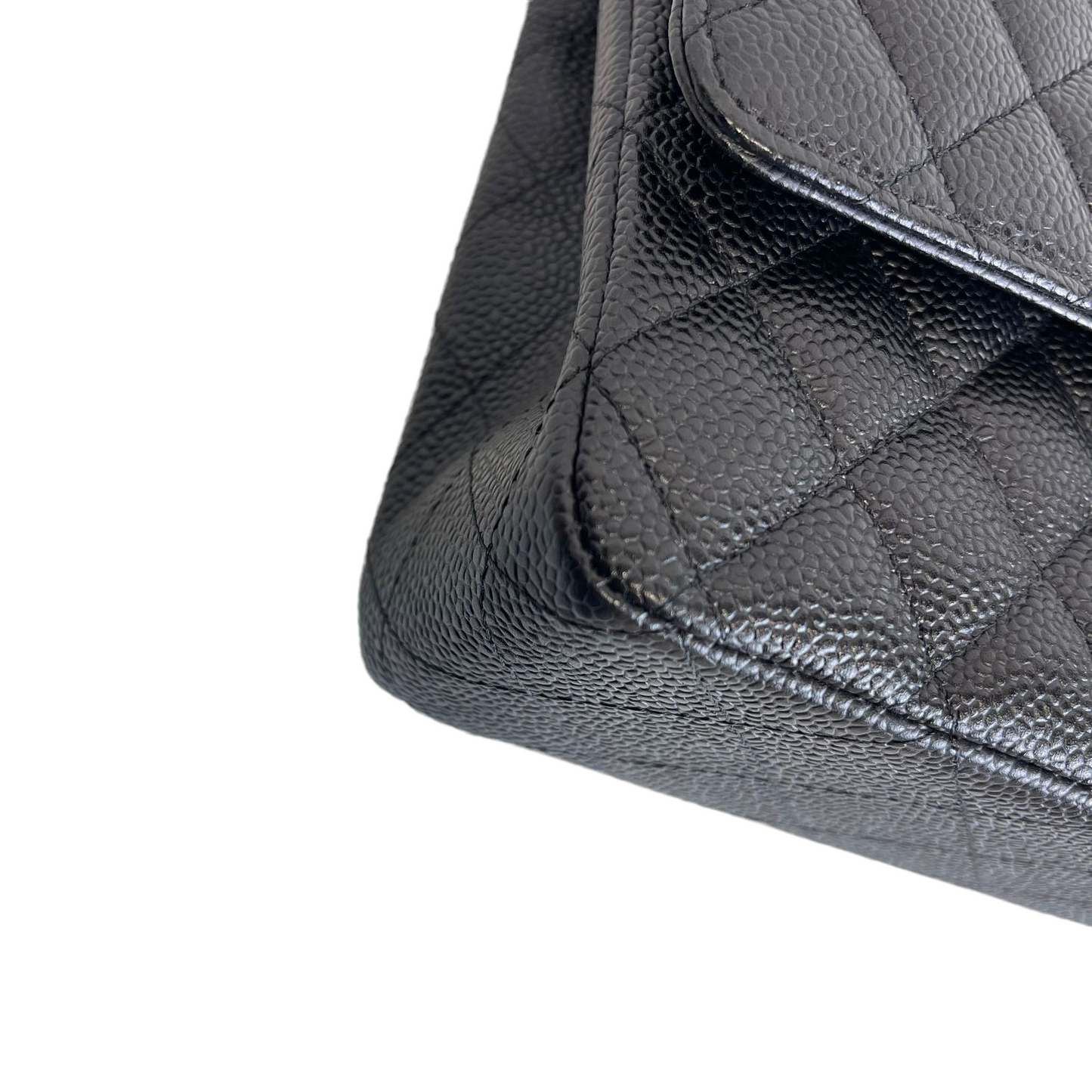 Medium Classic Flap Caviar Black GHW