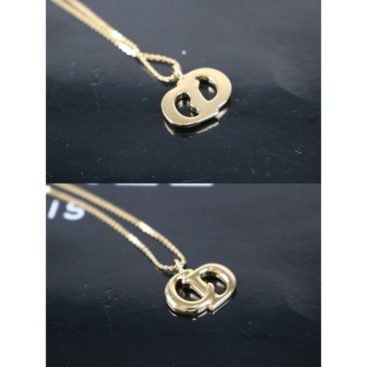 Rank S | Dior Necklace Earring Set Gold |021719