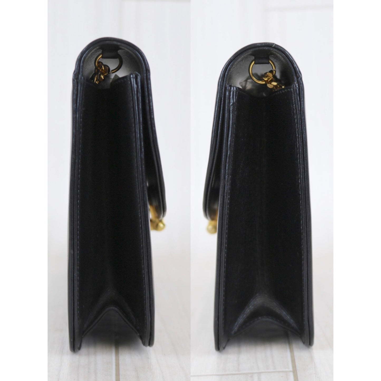 Rank A | Dior Vintage Box Leather Shoulder Bag |030704