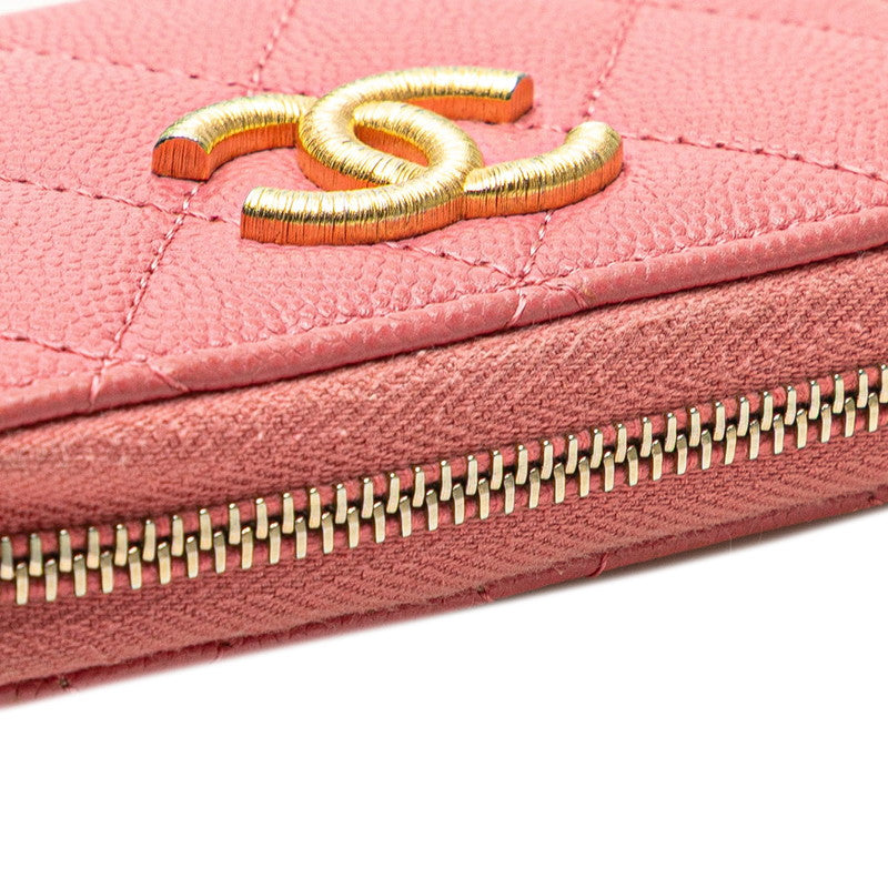 Chanel Coco Mark Matelassé Caviar Card Coin Case