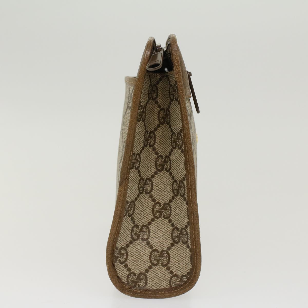 GUCCI GG Canvas Clutch Bag PVC Leather Beige 97.01.037 ki3062