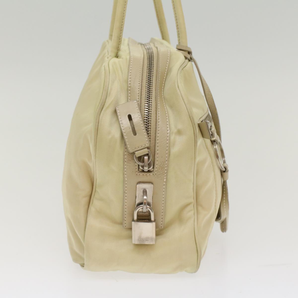 Prada Hand Bag Nylon White ki3224