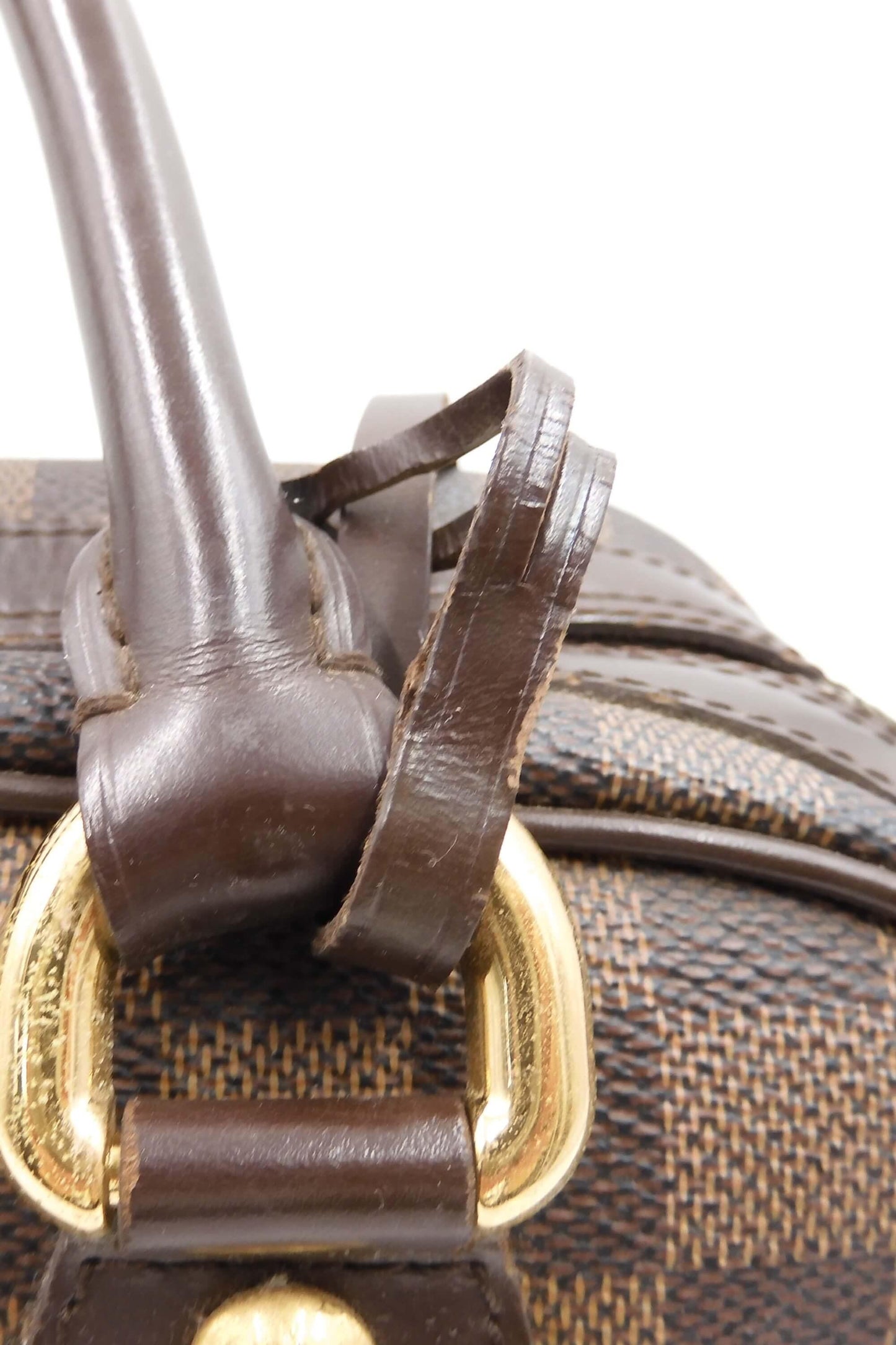 Damier Ebene Duomo Handle Bag Brown