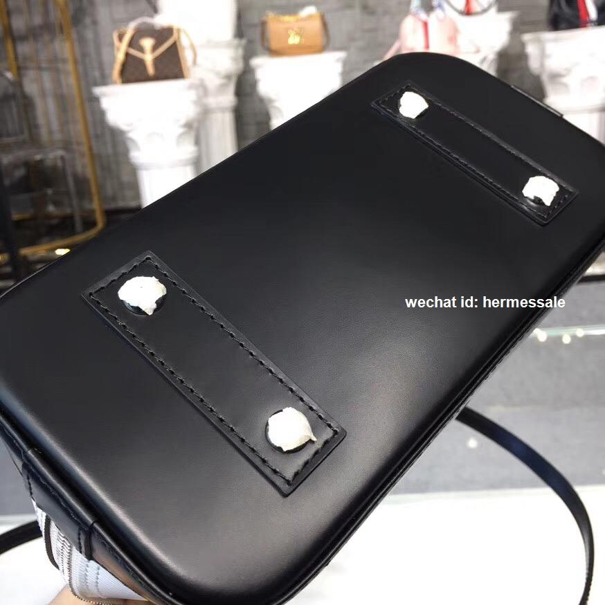 LV Alma BB Epi Leather Two-Tone White