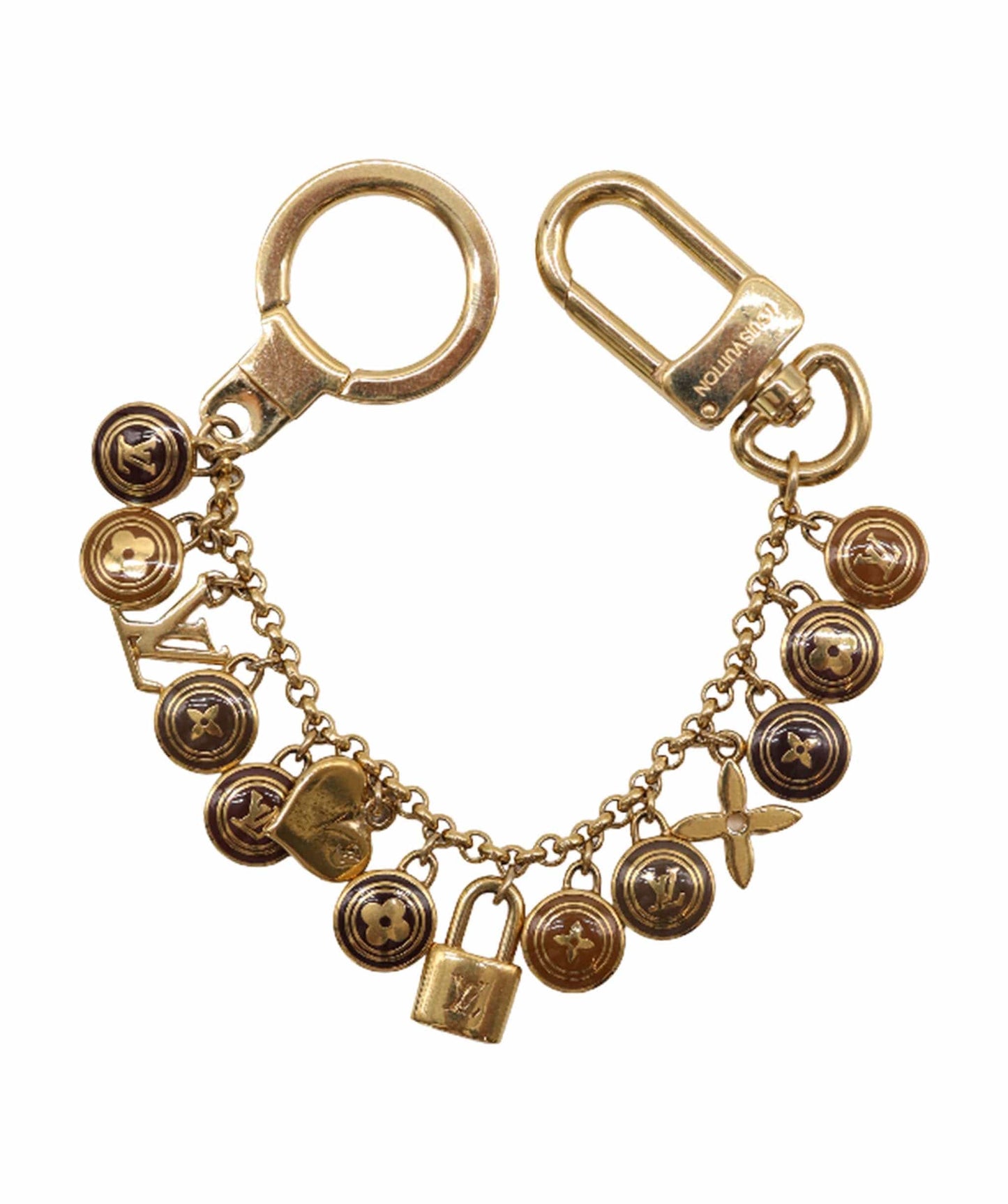 LOUIS VUITTON Porte Cles Chainne Pastille Bag Charm Gold M65386 LV Auth am1035g DXBV0119