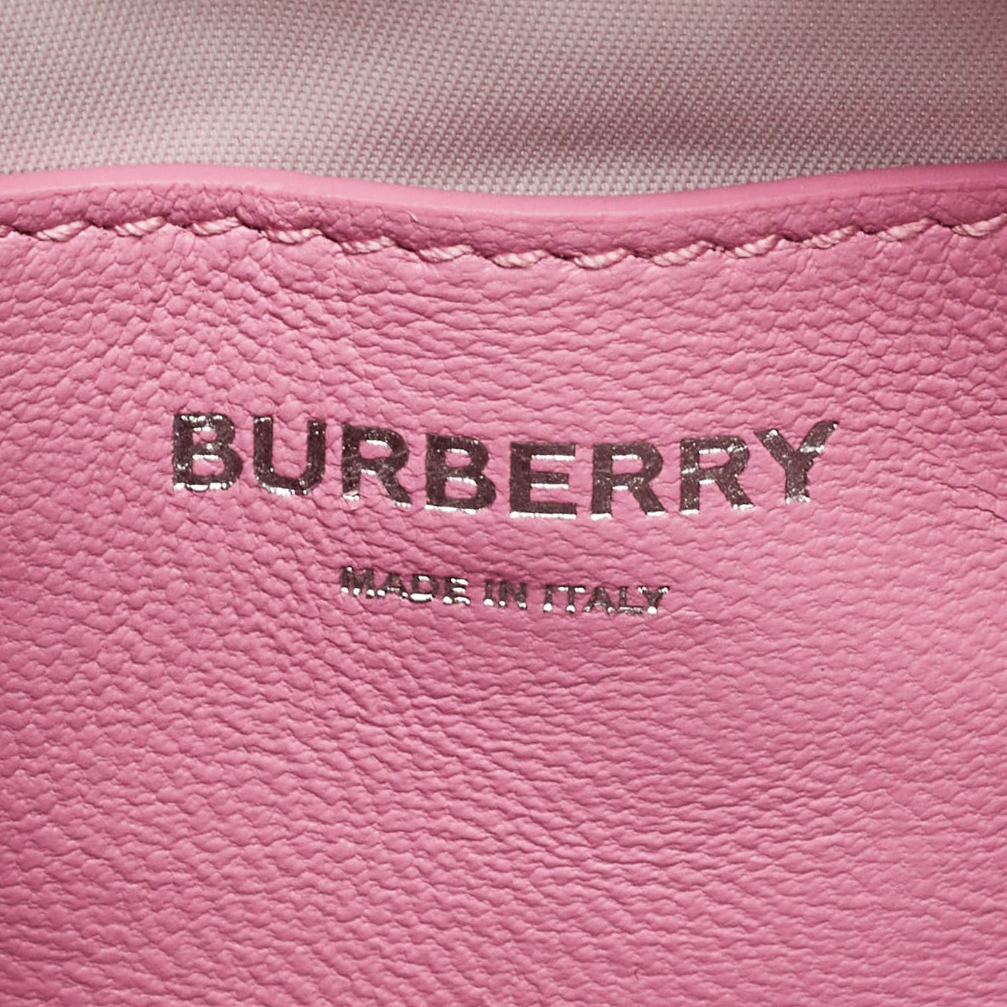 BURBERRY Pink Quilted Leather Mini Lola Camera Bag