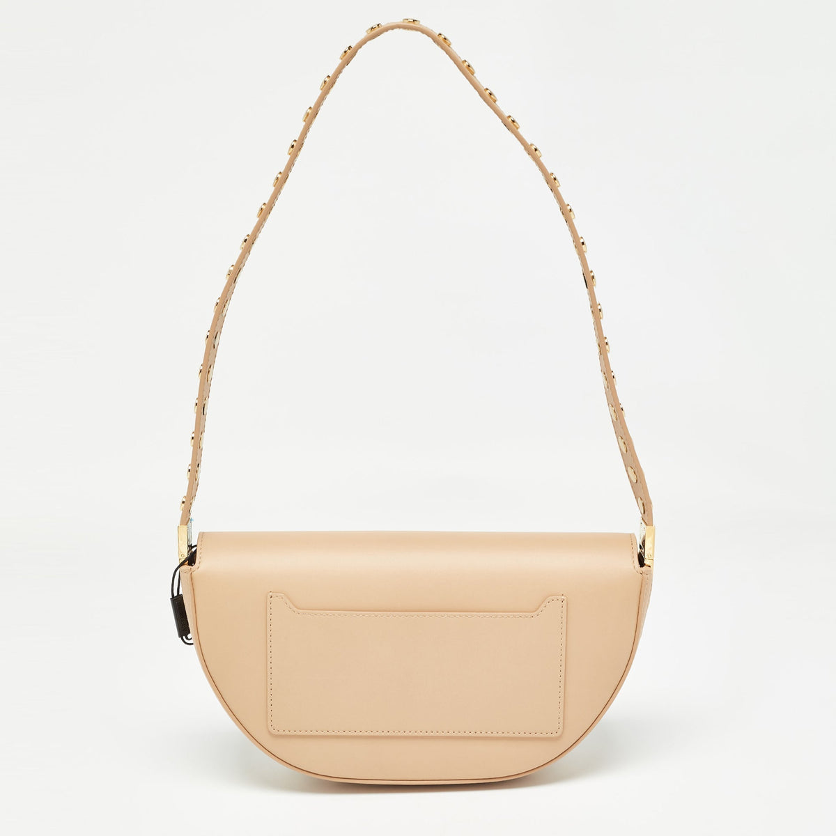Burberry Beige Leather Small Studded Olympia Bag