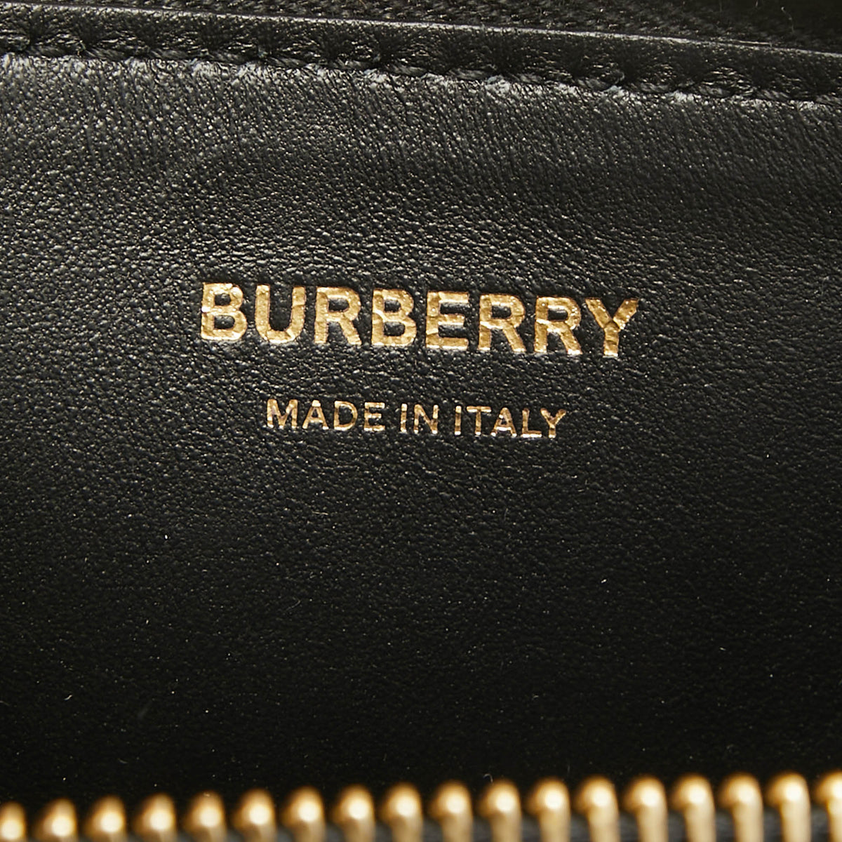 BURBERRY Black Leather Large Olympia Shoulder Bag