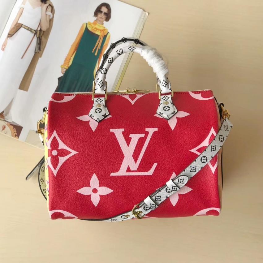LV Speedy Bandouliere 30 Monogram Rouge