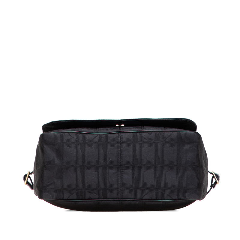 Chanel Coco Mark New Travel Line Nylon Leather Shoulder Bag