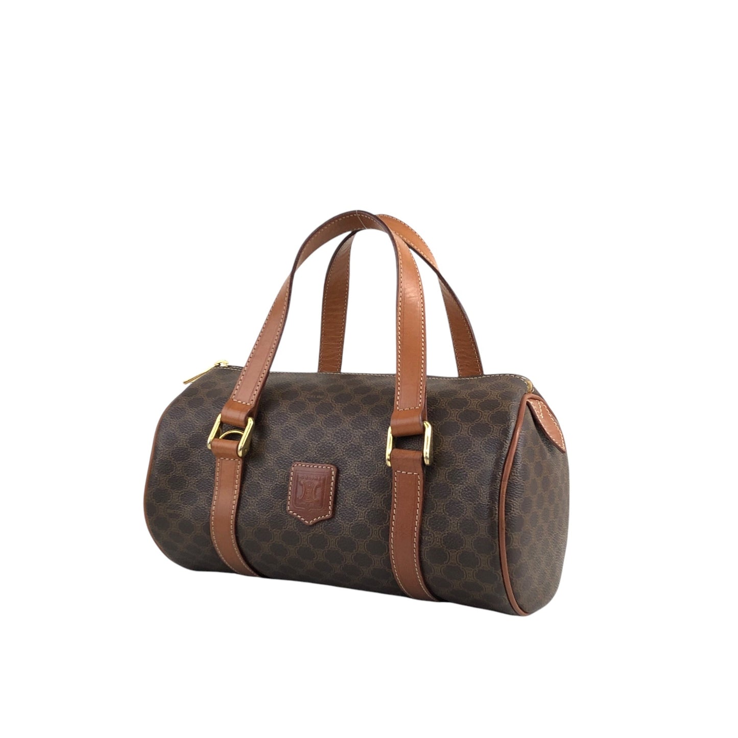 CELINE Two-way Handbag Shoulder bag Brown Vintage tj3xfx