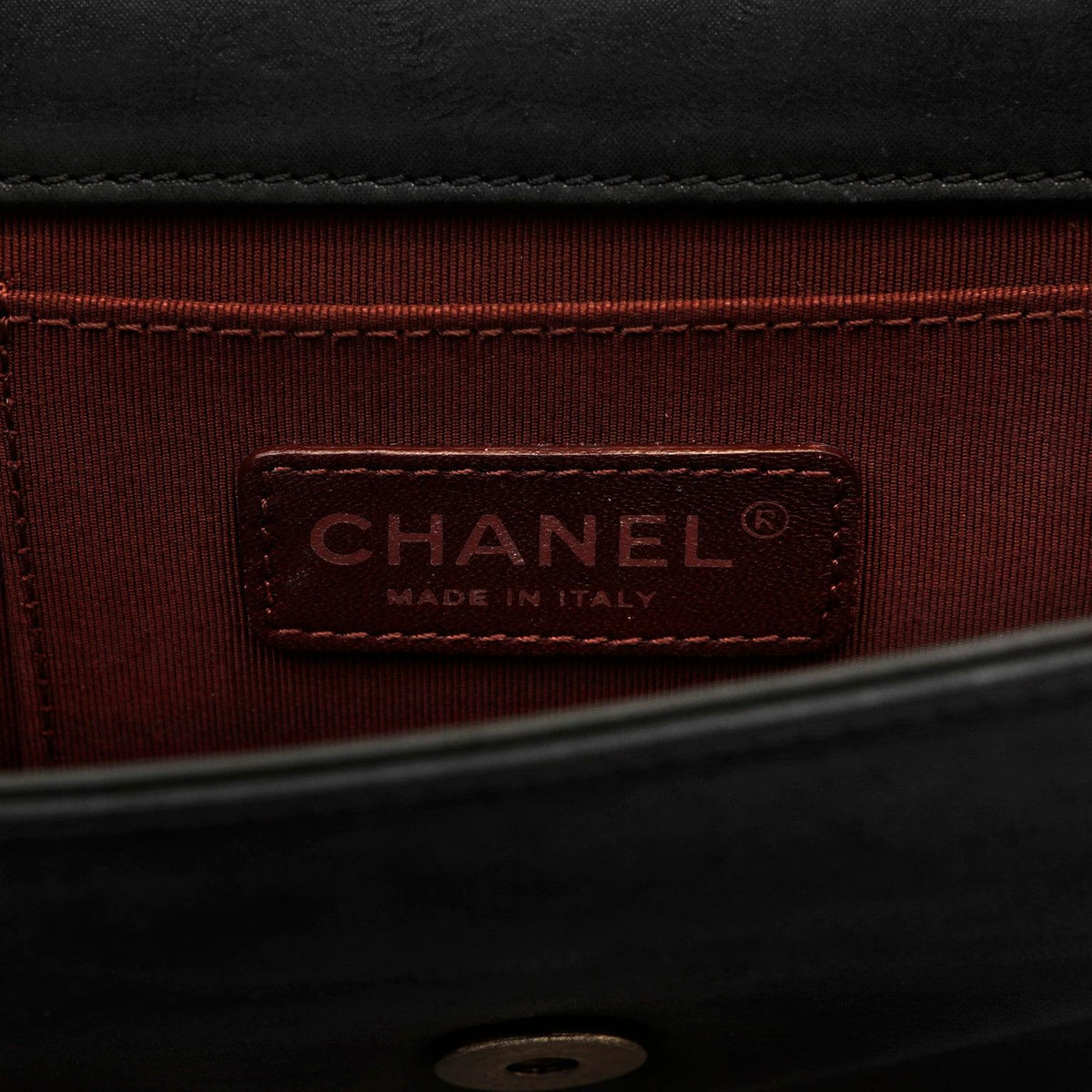 Chanel Black Resin & Ruthenium Medium Brick Bag