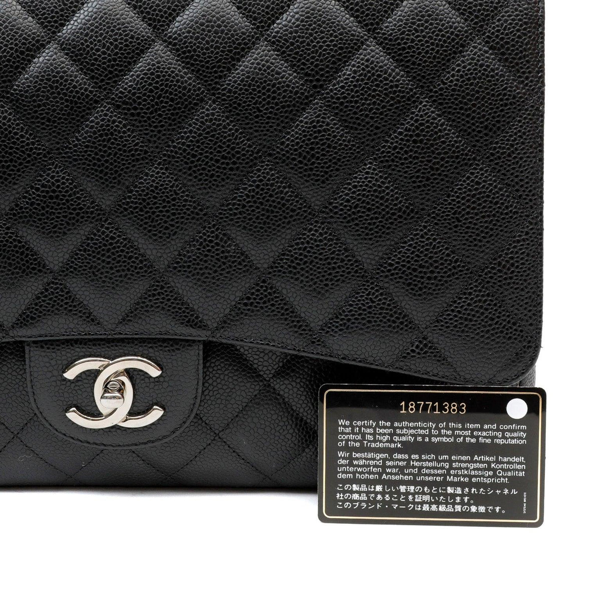 Chanel Black Caviar Double Flap Maxi w/ Gold Hardware