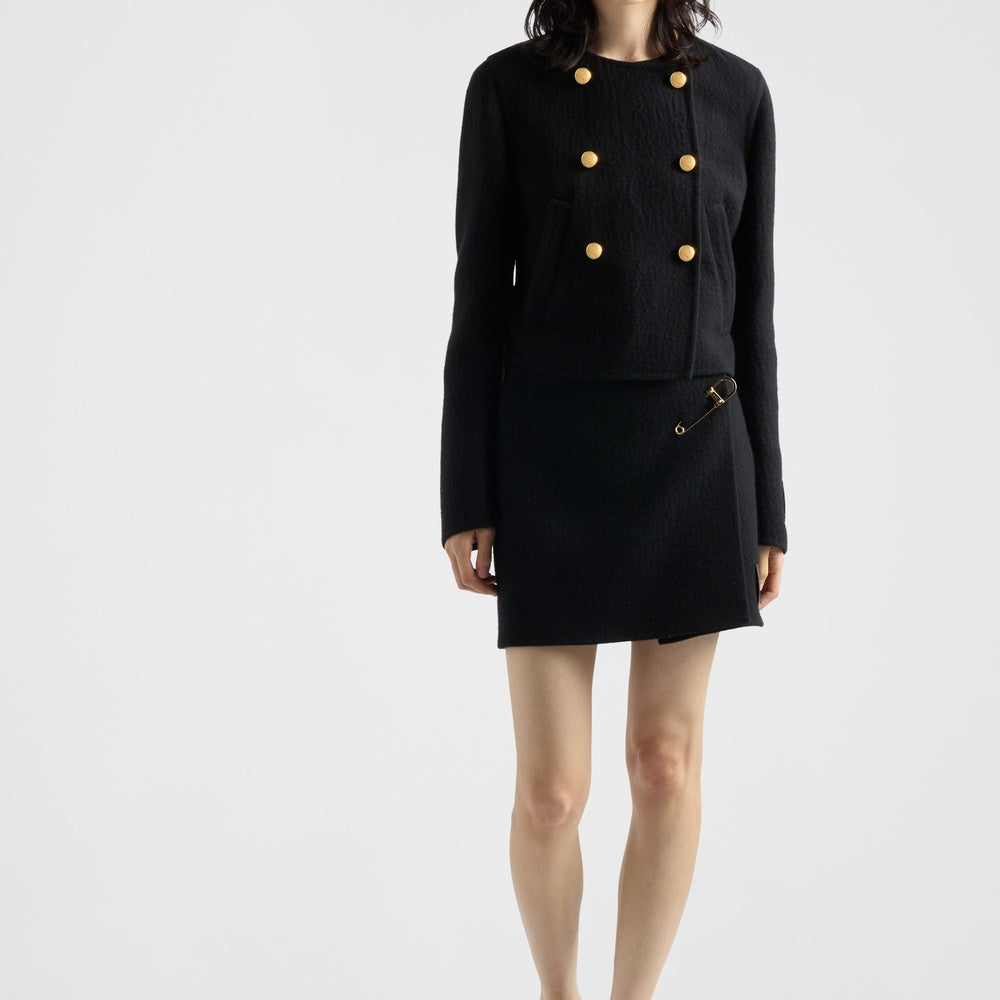 Double-breasted twill jacket