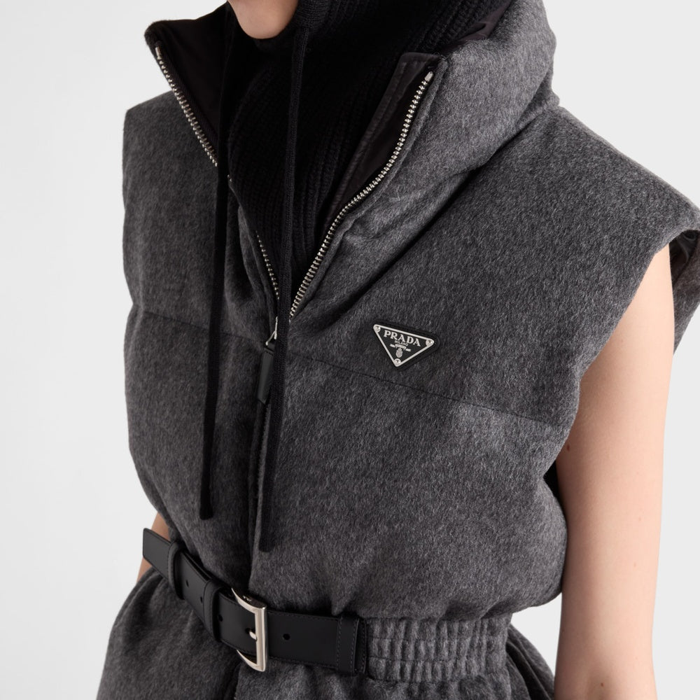 Loden down vest