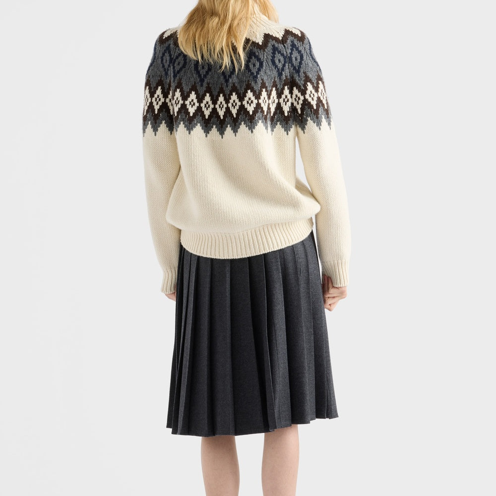 Cashmere and wool turtleneck sweater