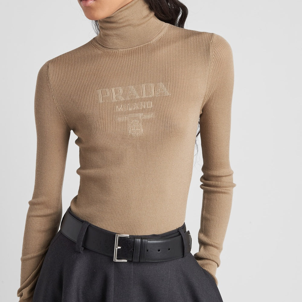 Superfine wool turtleneck sweater
