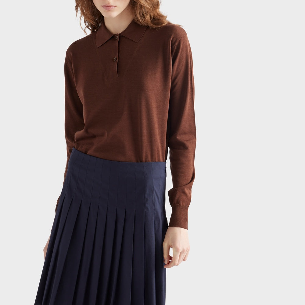 Cotton polo sweater