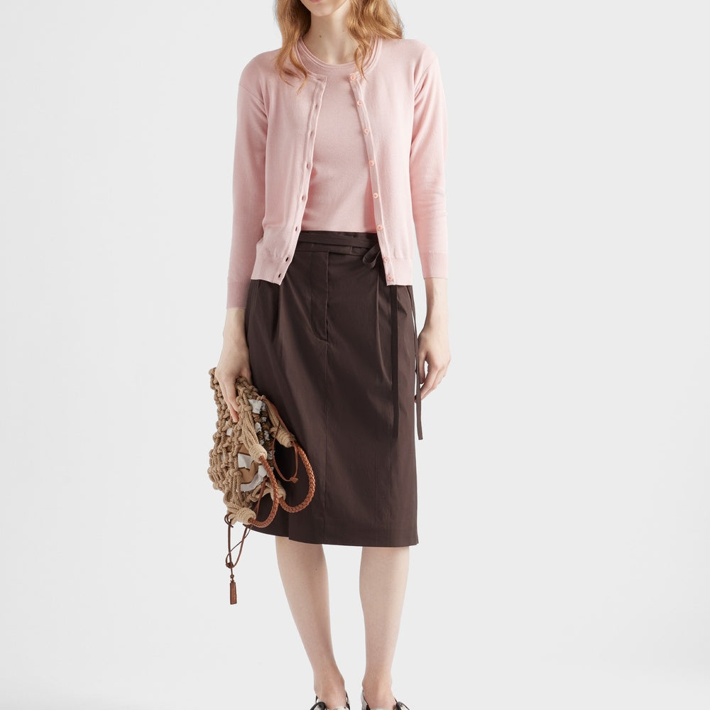 Silk and cotton crew-neck sweater