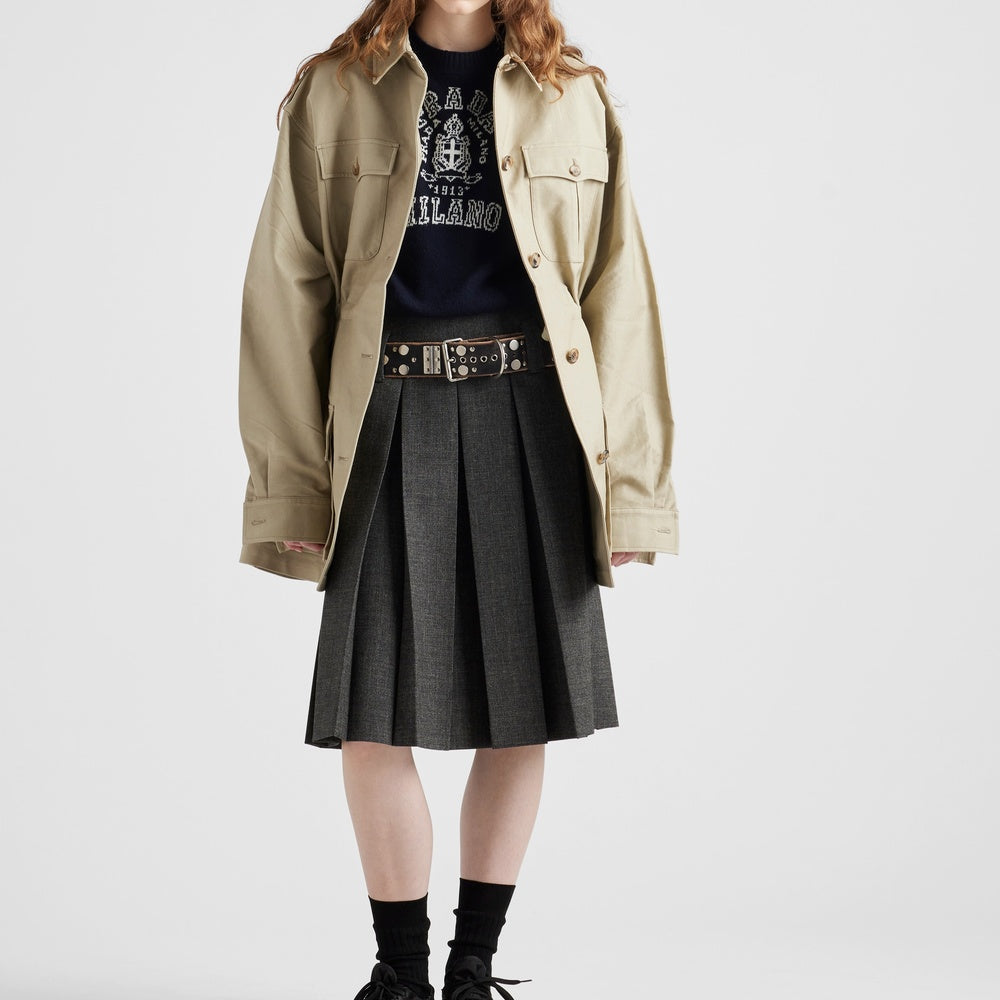 Wool and cashmere intarsia sweater