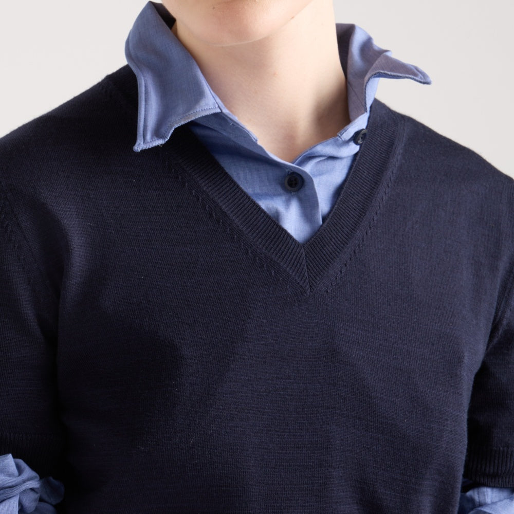 V-neck wool sweater
