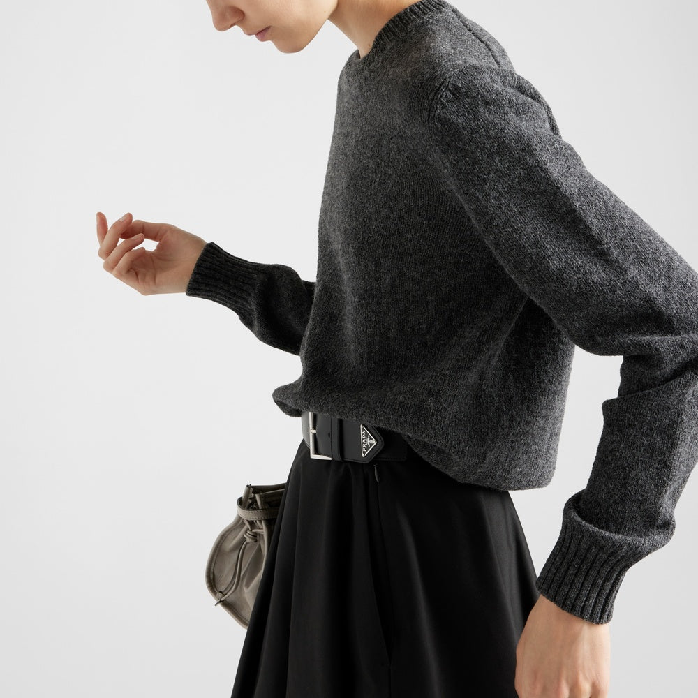 Chino circle midi-skirt