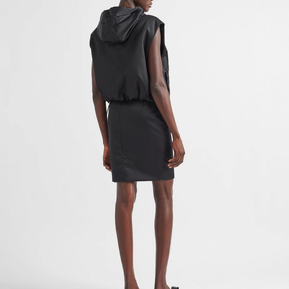 Re-Nylon pencil skirt