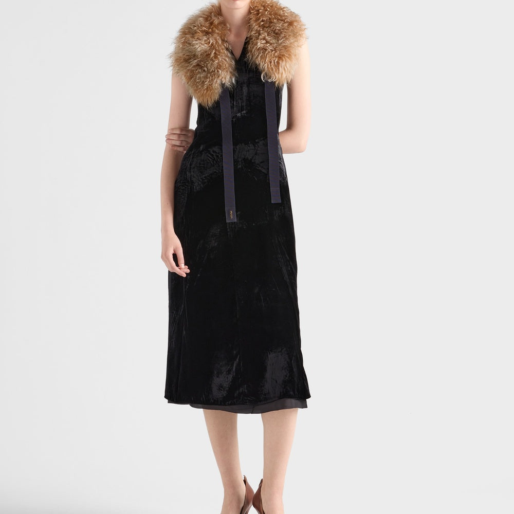 Crushed velvet dress