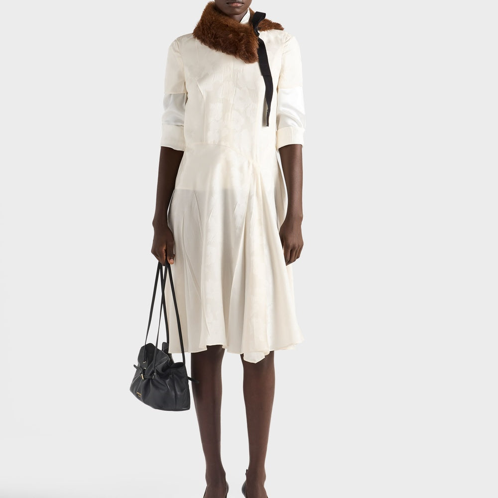 Floral jacquard dress