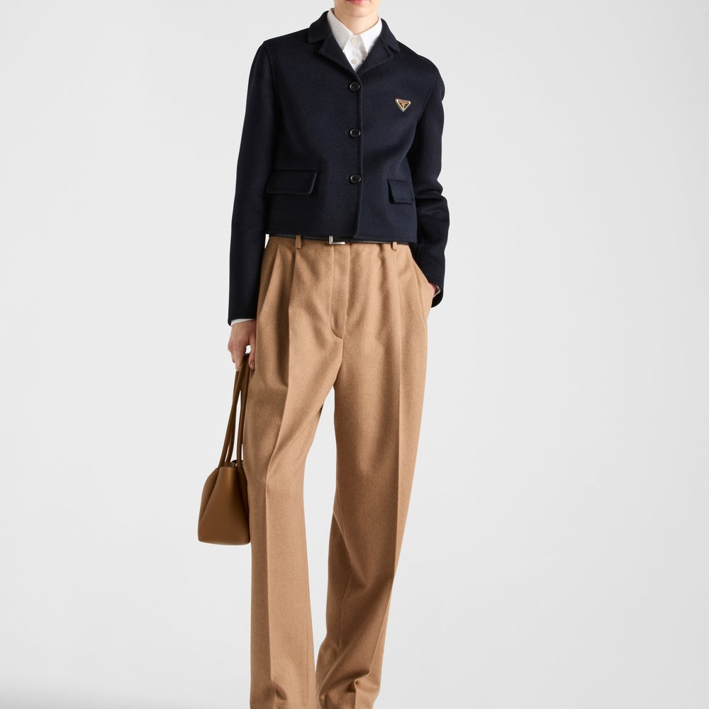 Camel-hair pants