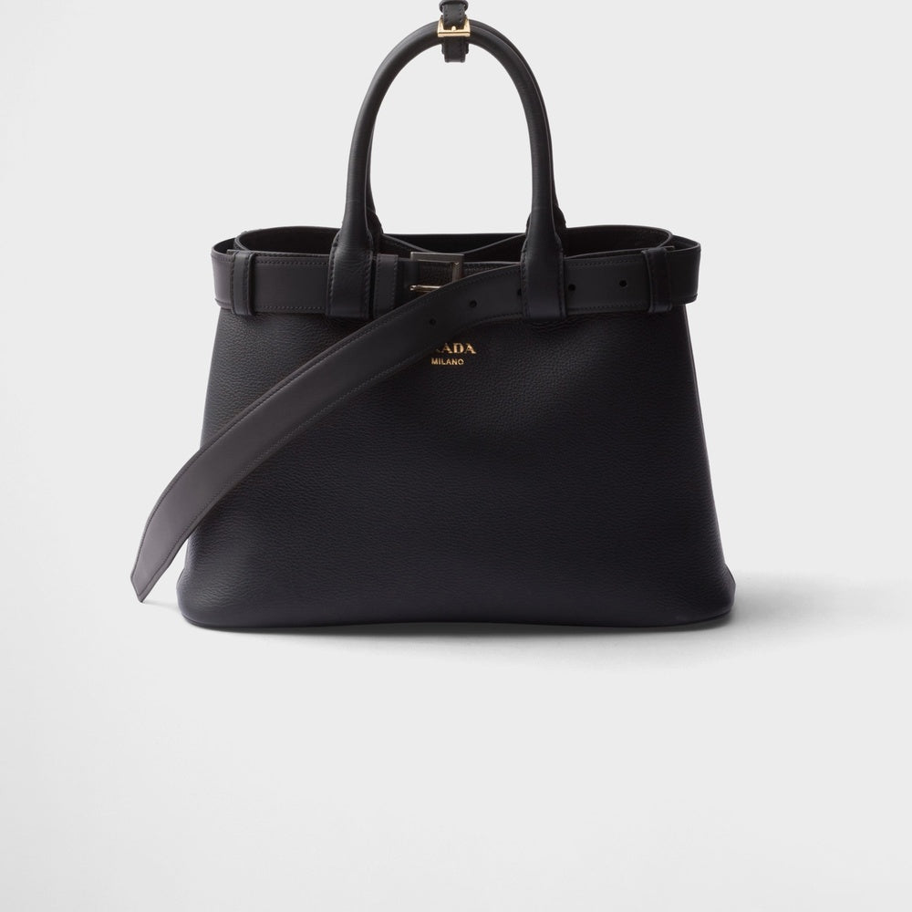 Prada Buckle small leather handbag with belt