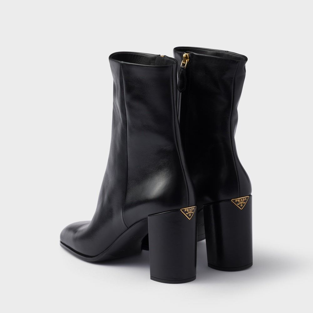 Leather booties