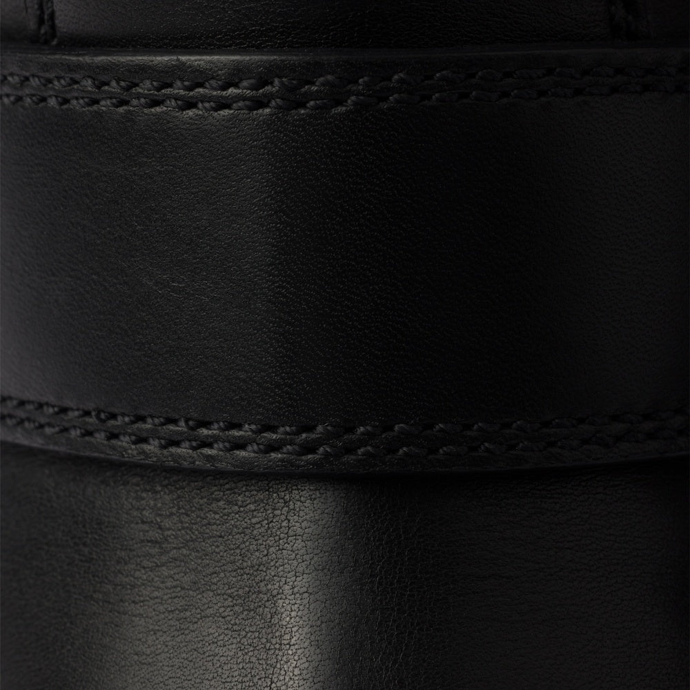 Leather and shearling booties