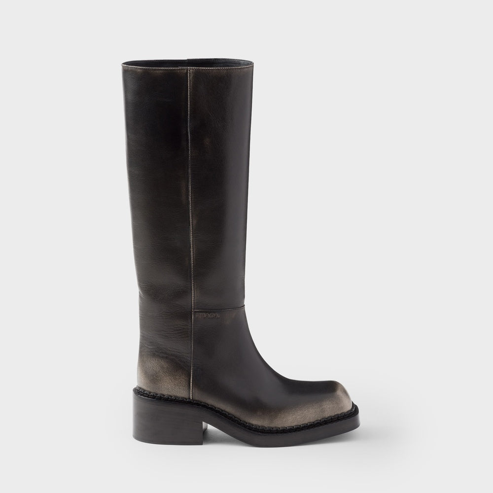 Leather boots