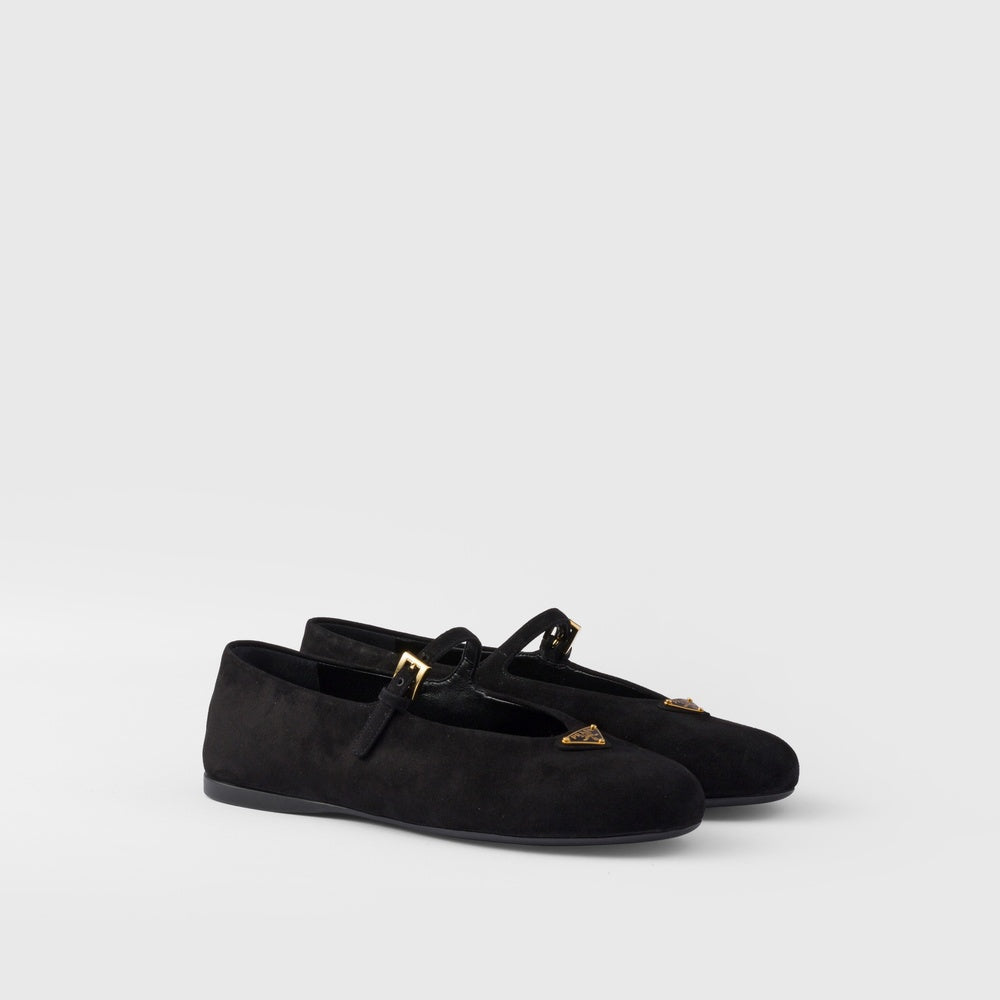 Suede ballerinas