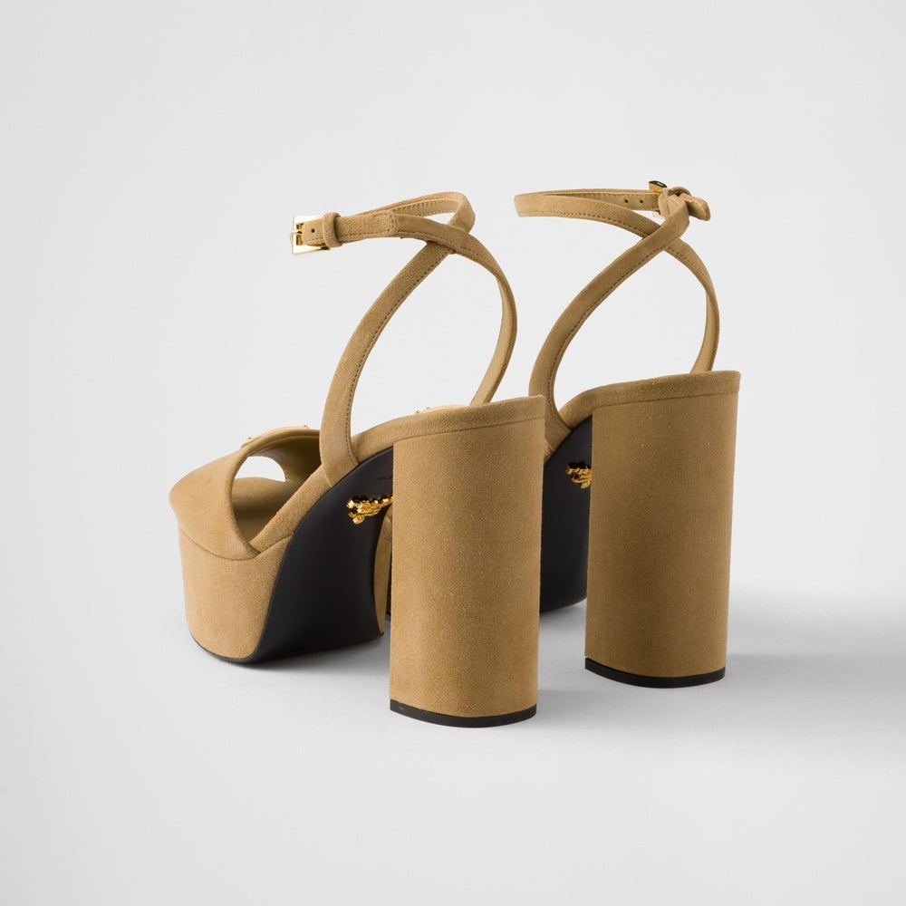 Suede platform sandals