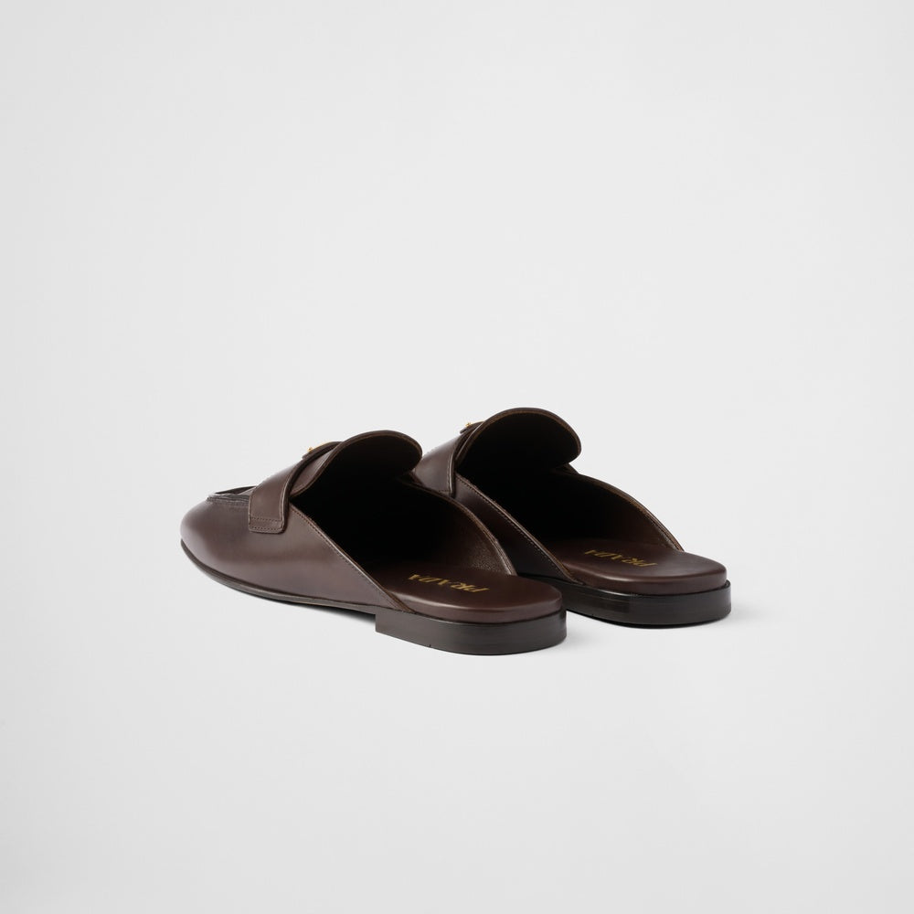 Leather slippers