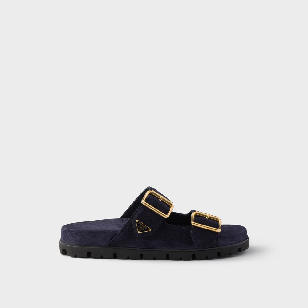 Suede strap slides