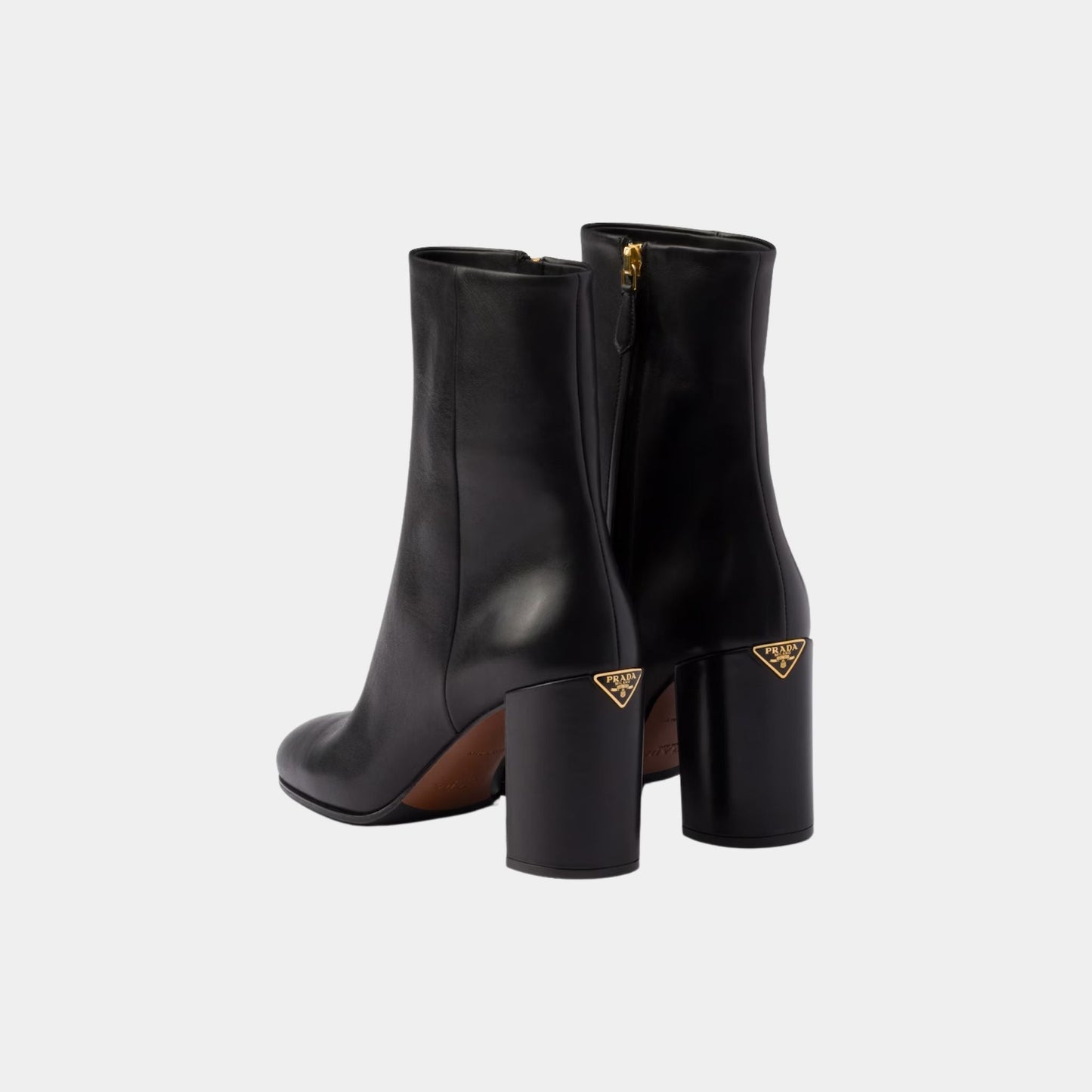 Leather High Heeled Booties