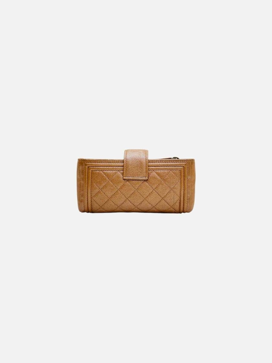 CHANEL Boy Peach Quilted Phone case