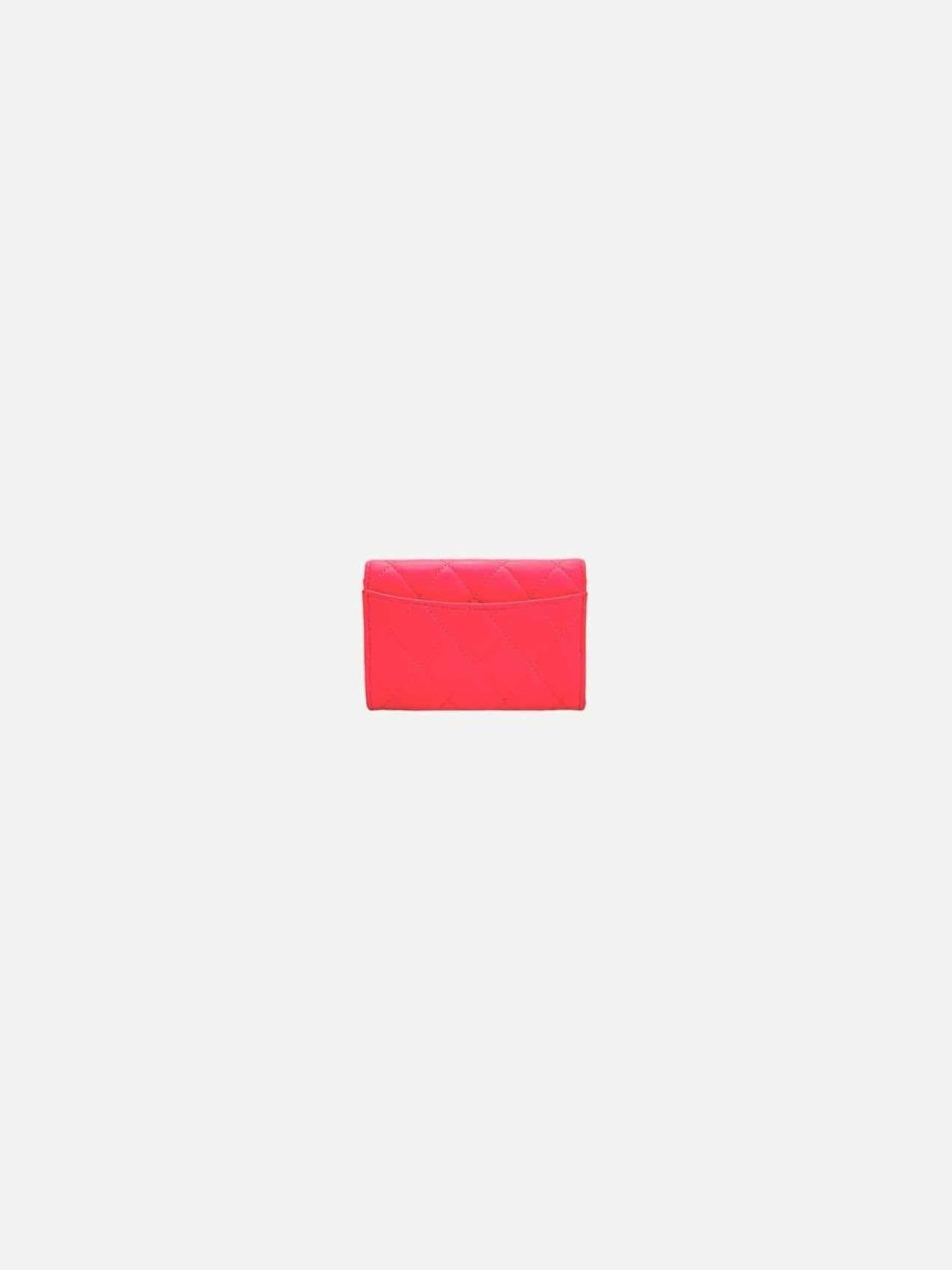 CHANEL Classic Pink Quilted Card Holder