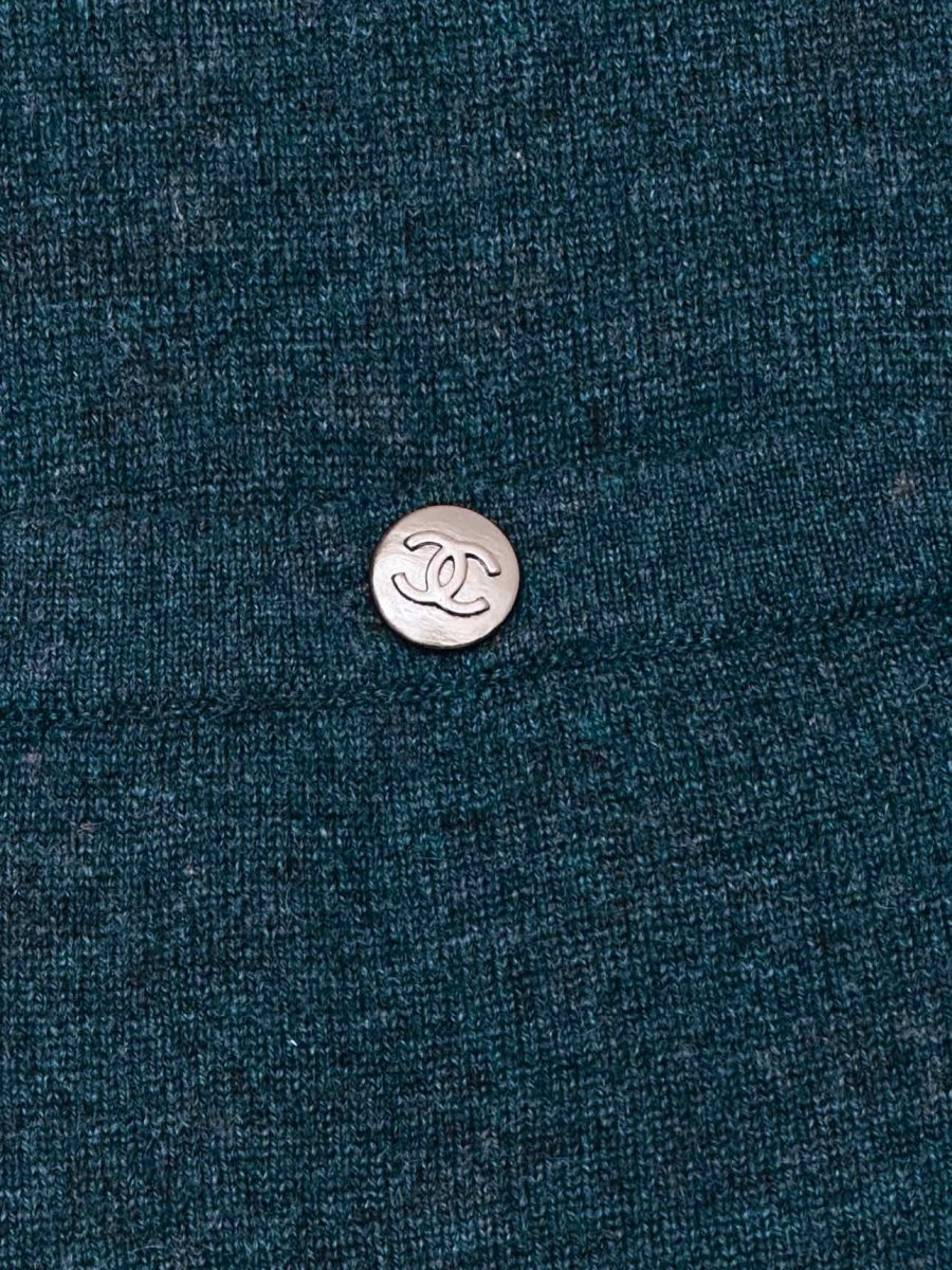 CHANEL Knit Green Size US 2 Knee Length Dress