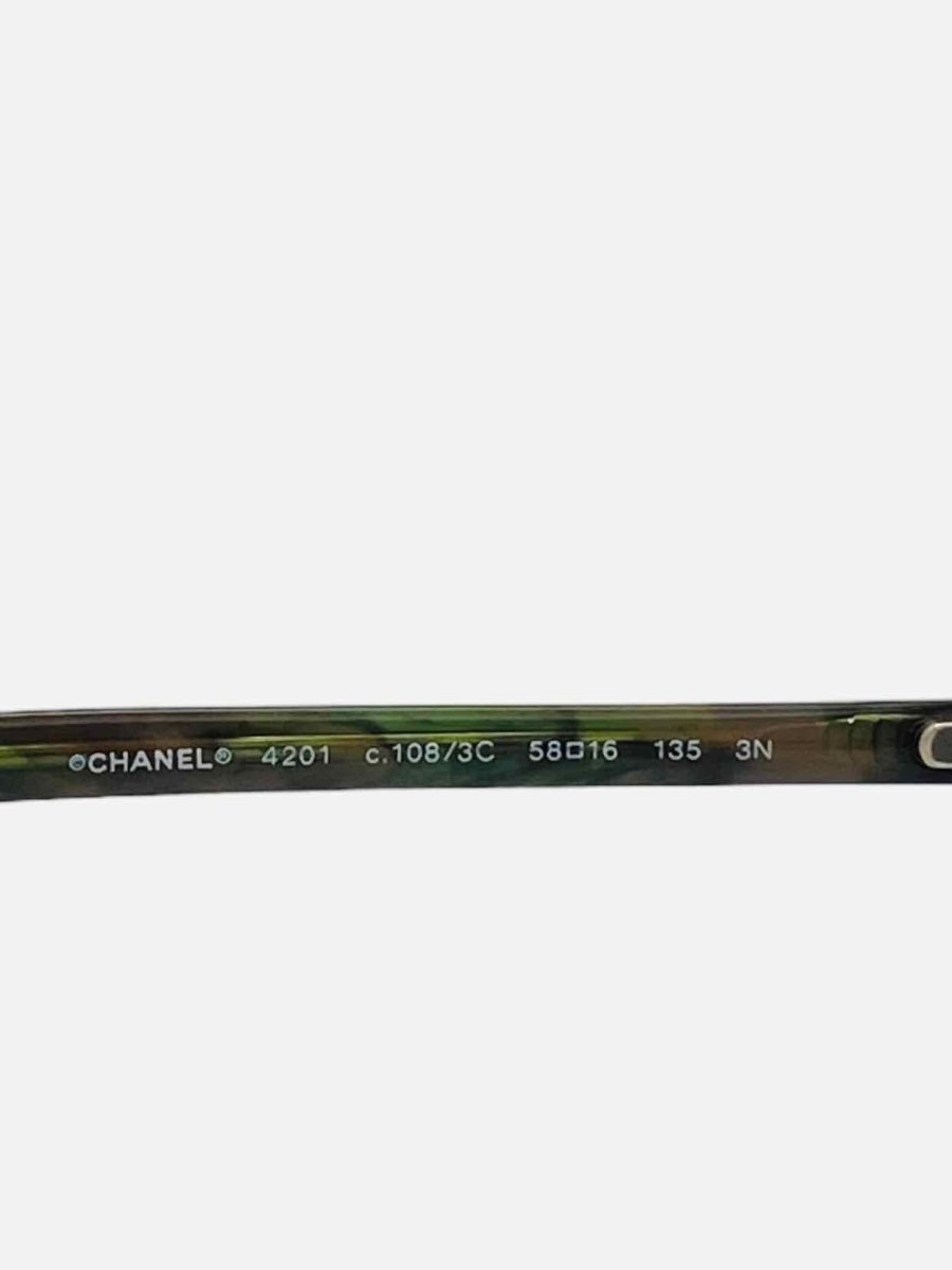 CHANEL Oversized Gun Metal Sunglasses