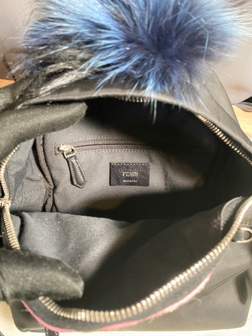 Fendi Little Monsters Black Backpack -