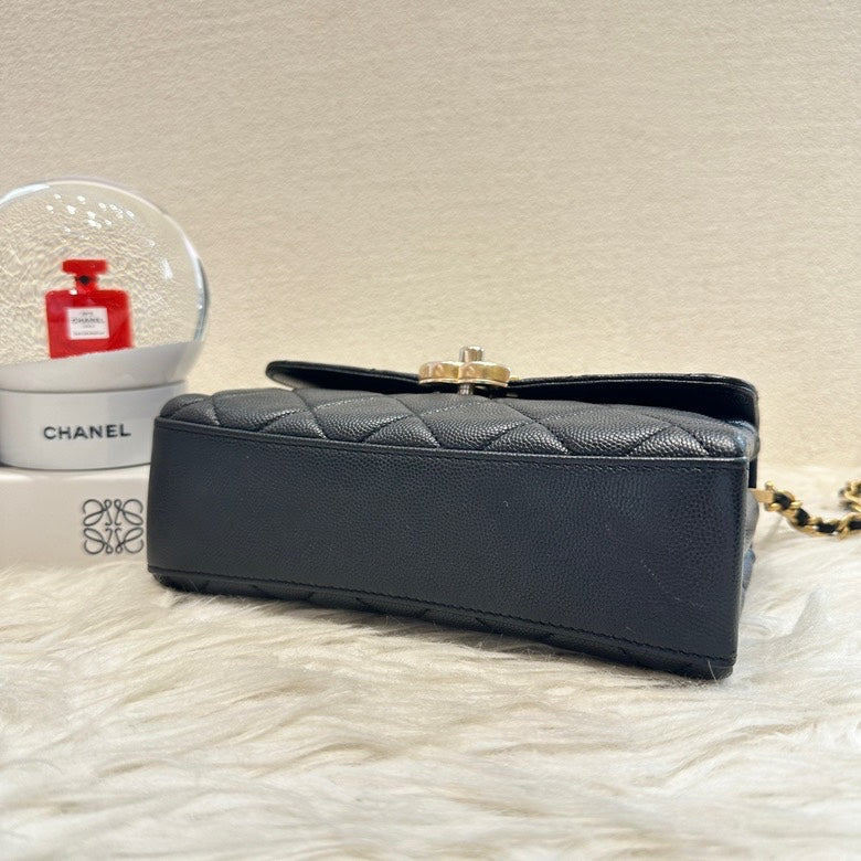Chanel Carry Me CF Black Quilted Leather Shoulder Bag